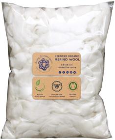 img 3 attached to 🌾 CERTIFIED ORGANIC Merino Wool Roving: Responsibly Sourced Fiber for Spinning, Felting, Filling, and Dryer Balls - 1 LB Bag, Natural White Combed Top