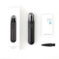 🪒 dr.pedi water resistant nose hair trimmer for men and women - clipper and ear hair trimmer, black (01-0040) logo