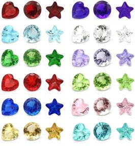 img 4 attached to 💎 144-Piece 5mm Crystal Birthstone Charms Set: Heart, Star, Round Shapes for Floating Bracelets, Living Memory Lockets, DIY Pendant Necklace - Jewelry Accessories for Craft Projects