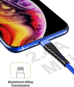 img 1 attached to 🔌 CyvenSmart 2 Pack 3ft iPhone Charger Cable [Apple MFi Certified] - Fast Charging Lightning Cord for iPhone 12 11 Pro X XS Max XR/8 Plus/7 Plus/6/6s Plus/5s /5c/iPad-Blue