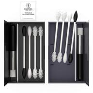 👂 boeteco reusable qtips ear swab and makeup swabs kit - 8 reusable silicone cotton swabs for ears, baby, beauty (2 cases, black & grey) logo