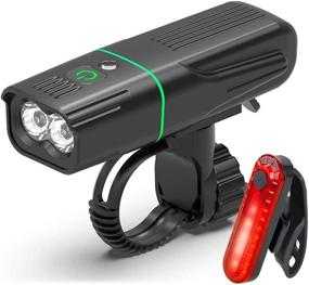 img 1 attached to Powerful 10000mAh Bicycle Light with 8T6 LED, USB Type-C, Power Display, and Flashlight. Ideal Cycling MTB Front Rear Lamp Accessories