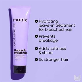 img 2 attached to 💇 MATRIX Unbreak My Blonde Reviving Leave-In Treatment: Укрепление, смягчение и блеск поврежденным, осветленным и обработанным волосам.