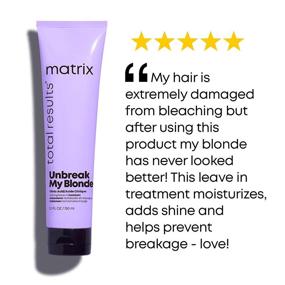 img 1 attached to 💇 MATRIX Unbreak My Blonde Reviving Leave-In Treatment: Укрепление, смягчение и блеск поврежденным, осветленным и обработанным волосам.
