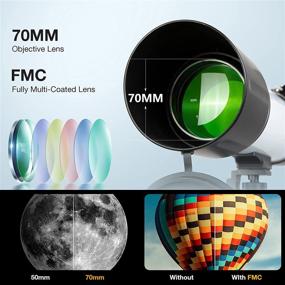 img 3 attached to 🔭 70mm Aperture Telescope for Kids & Adults: Powerful Astronomy Tool for Stargazing Beginners with Smartphone Adapter & Wireless Remote