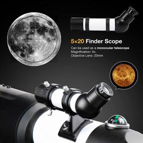 img 1 attached to 🔭 70mm Aperture Telescope for Kids & Adults: Powerful Astronomy Tool for Stargazing Beginners with Smartphone Adapter & Wireless Remote