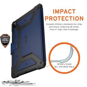 img 2 attached to 📱 URBAN ARMOR GEAR UAG iPad Pro 12.9-inch (5th Gen, 2021) Case – Metropolis Rugged Heavy Duty Protective Cover with Pencil Holder, Cobalt