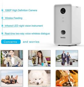 img 1 attached to 📸 Iseebiz Smart Pet Camera: Wireless Treat Dispenser, WiFi Pet Monitor, 2 Way Audio, Live Video & Remote Tossing for Dogs and Cats