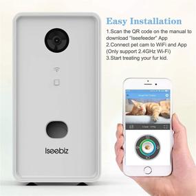 img 2 attached to 📸 Iseebiz Smart Pet Camera: Wireless Treat Dispenser, WiFi Pet Monitor, 2 Way Audio, Live Video & Remote Tossing for Dogs and Cats