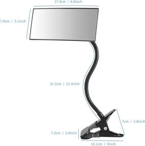 img 1 attached to 🔍 Enhance Office Safety with the Clip On Security Mirror- 7.28" Rectangle Mirror with Border