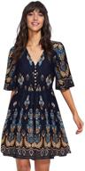 🌸 stunning milumia women's boho button up split floral print flowy party dress: a must-have for fashionable occasions! logo