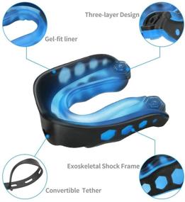 img 3 attached to 🦷 Number-One 2 Pack Soft Mouth Guard with Strap - Ultimate Teeth Armor for Sports: Boxing, Jujitsu, MMA, Football, Basketball, Hockey, Karate, Rugby - Professional Protection for Adults & Youth