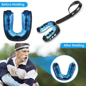 img 2 attached to 🦷 Number-One 2 Pack Soft Mouth Guard with Strap - Ultimate Teeth Armor for Sports: Boxing, Jujitsu, MMA, Football, Basketball, Hockey, Karate, Rugby - Professional Protection for Adults & Youth