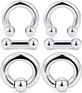 uqnwbdq piercing horseshoes surgical stainless women's jewelry logo