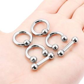 img 1 attached to Uqnwbdq Piercing Horseshoes Surgical Stainless Women's Jewelry