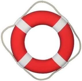 img 2 attached to Hampton Nautical Decorative Vibrant Red Lifering with White Bands: 15 inches of Coastal Elegance