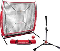 🔋 enhanced powernet 5x5 practice net bundle with deluxe tee, strike zone, weighted training ball - ideal for baseball and softball coaching to improve pitch accuracy and confidence at the plate логотип