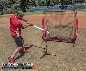 img 3 attached to 🔋 Enhanced PowerNet 5x5 Practice Net Bundle with Deluxe Tee, Strike Zone, Weighted Training Ball - Ideal for Baseball and Softball Coaching to Improve Pitch Accuracy and Confidence at The Plate