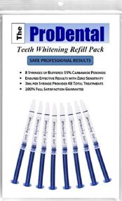 img 4 attached to 🌟 Get a Brighter Smile with ProDental Teeth Whitening Gel Syringe Refill 8 Pack - 35% Carbamide Peroxide for 48 Treatments, Faster Results than Strips, Pens, Powders, and Toothpaste - Safe for Sensitive Teeth