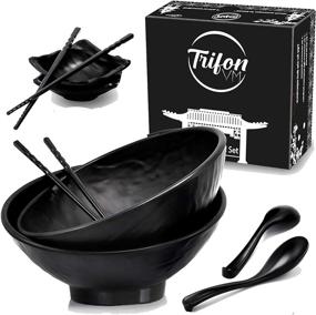 img 4 attached to 🍜 TrifonVM Ramen Bowl and Spoon Set