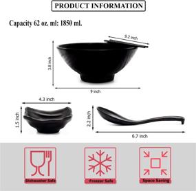 img 2 attached to 🍜 TrifonVM Ramen Bowl and Spoon Set