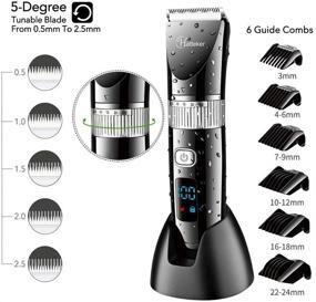 img 2 attached to 💇 Hatteker Cordless Hair Trimmer Pro Hair Clippers Beard Trimmer: Ultimate Haircut Kit for Men - Rechargeable & Waterproof