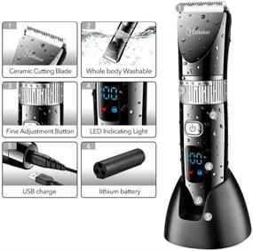 img 4 attached to 💇 Hatteker Cordless Hair Trimmer Pro Hair Clippers Beard Trimmer: Ultimate Haircut Kit for Men - Rechargeable & Waterproof