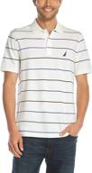 👕 nautica classic sleeve cotton stripe men's clothing: timeless style for the modern gentleman logo