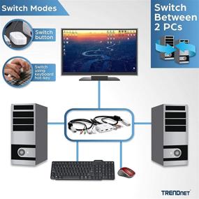 img 1 attached to 🖥️ TRENDnet 2-Port HDMI KVM Switch for Controlling Two Computers, Full HD 1080P, HDMI & 3.5mm Analog Audio, Monitor Switch, Windows & Mac KVM Switch Software, White - TK-215I