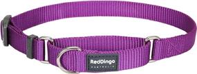 img 1 attached to 🐶 Premium Red Dingo Classic Martingale Dog Collar - Small Size in Vibrant Purple
