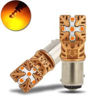 🔆 livtee led bulbs: super bright amber yellow turn signal replacement for 1157 2057 2357 7528 bay15d blinker lights logo