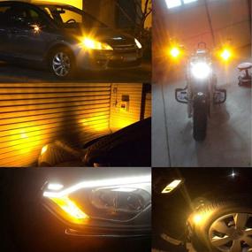 img 3 attached to 🔆 LivTee LED Bulbs: Super Bright Amber Yellow Turn Signal Replacement for 1157 2057 2357 7528 BAY15D Blinker Lights