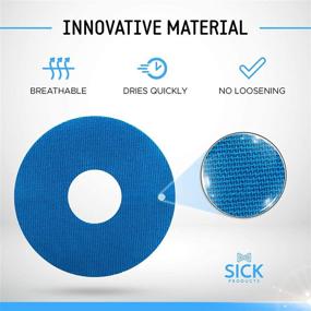 img 3 attached to 🩹 Sick Products Adhesive Patch 25 Pack: Waterproof Pre-Cut CGM Patches for Long Fixation & Protection Compatible with Libre, Guardian, Dexcom G6/G5/G4, Enlite