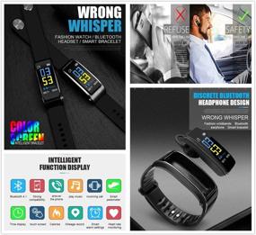 img 3 attached to 📱 Y3 Plus Talk Band 0.96 цветной экран Bluetooth-гарнитура Smart-браслет Handsfree Smart Watch Fitness гарнитура наушников для Android iOS - Черный | 2 в 1