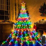 jxledayy christmas decorations star lights: 344 led tree toppers with memory function, 8 modes for outdoor indoor xmas tree yard wedding party holiday decorations логотип