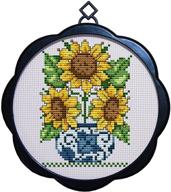 joy sunday11ct embroidery cross stitch sunflower logo