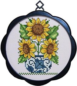 img 4 attached to Joy Sunday11CT Embroidery Cross Stitch Sunflower