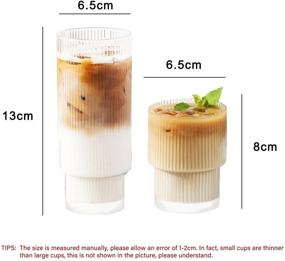 img 1 attached to 🍵 Origami Style Glass Cup Coffee Mug - Heat Resistant Transparent Tea Set"