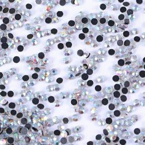 img 3 attached to 💎 SS10 3mm Crystal AB Flatback Resin Rhinestones - 1400pcs for DIY Clothes, Bags, & Jewelry Decoration