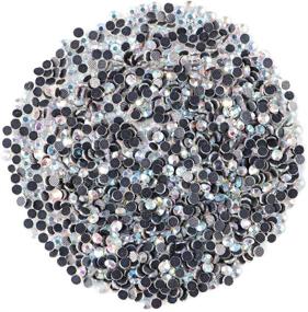 img 4 attached to 💎 SS10 3mm Crystal AB Flatback Resin Rhinestones - 1400pcs for DIY Clothes, Bags, & Jewelry Decoration