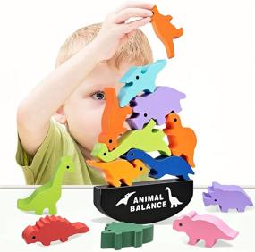 img 4 attached to 🦖 HahaGift Stacking Dinosaur Children's Christmas Toy - Perfect Holiday Gift for Kids