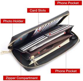 img 2 attached to Leather Wallets Genuine Packing Designer Women's Handbags & Wallets and Wallets