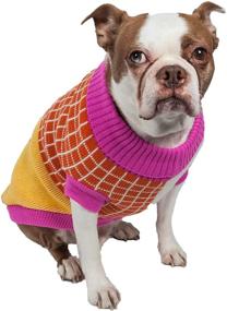 img 3 attached to Striped Fashion Polo Dog Sweater with Heavy Cable Knit
