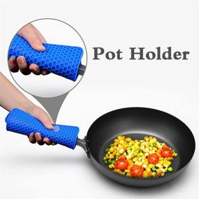 img 1 attached to Flexible Silicone Pot Holder Trivet 🔥 Mats for Safe and Easy Kitchen Cooking