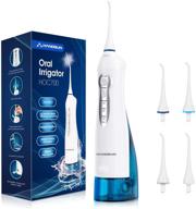 💦 hangsun cordless water flosser - professional rechargeable dental oral irrigator with 4 jet tips, 3 modes, ipx7 waterproof, 300ml water tank - ideal for teeth braces care, travel, and home use logo