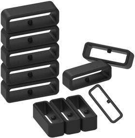 img 4 attached to 🔒 Secure Fit: Fastener Rings Compatible for Garmin Forerunner 935/945 Bands - Silicone Connector Security Loop Keepers Ring - Forerunner 935 Replacement Bands (11-Black)