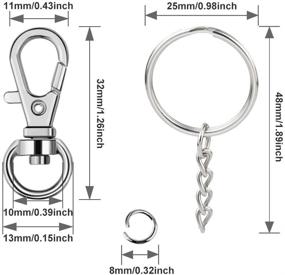 img 2 attached to Удобный набор карабинов 180 штук: идеально подходит для брелоков, держателей для идентификационных карт и швейных проектов.