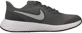 img 1 attached to 🏃 Nike Revolution Running Metallic Silver Black Girls' Athletic Shoes: Supreme Comfort and Style!