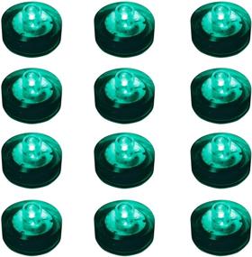 img 4 attached to Lumabase 69012 - Set of 12 Submersible LED Teal Lights for Home Decor