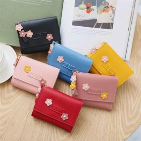 img 2 attached to 💐 Fashionable IZVANREDNO Wallets for Women: Adorable Bifold Clutch Leather Card Holder Wallet with Pretty Flower Design